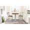 International Concepts Round 36 in Rd Pedestal Bar Ht Table, 2 X-Back Bar Ht Stools, Hickory/Stone, 36 in W, 36 in L, Wood K41-36RT-27B-S6133-2 - alternate 2